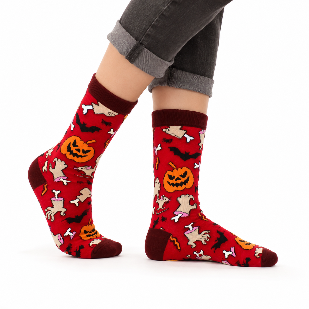 Pumpkin Panic Crew Socks