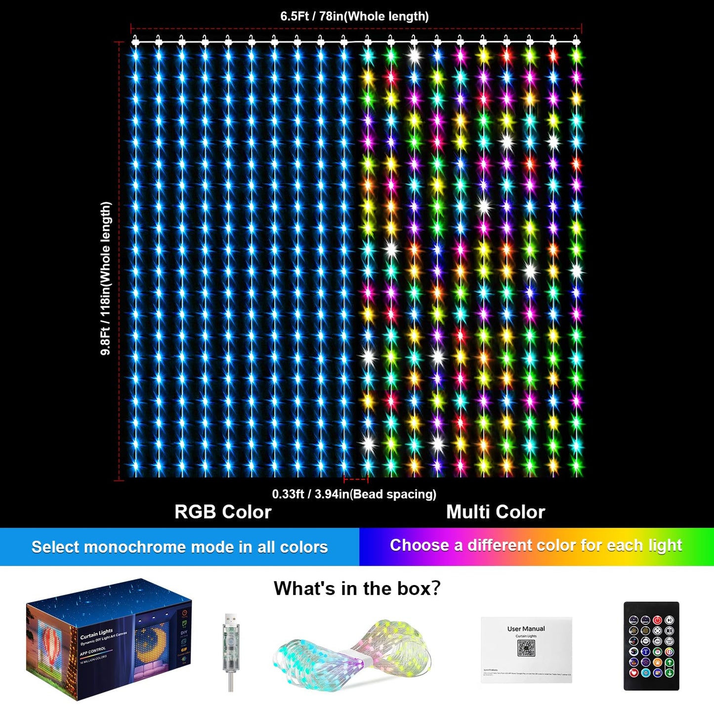 Jollyland Curtain Lights