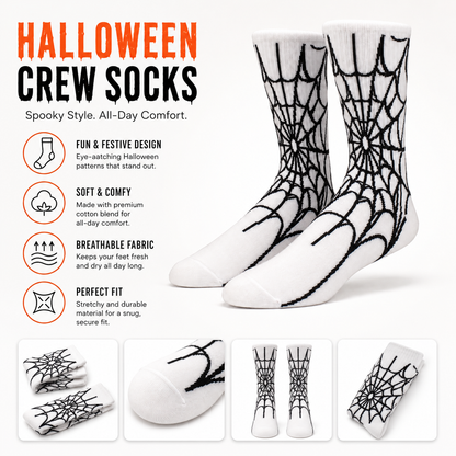 Spooky Web Crew Socks