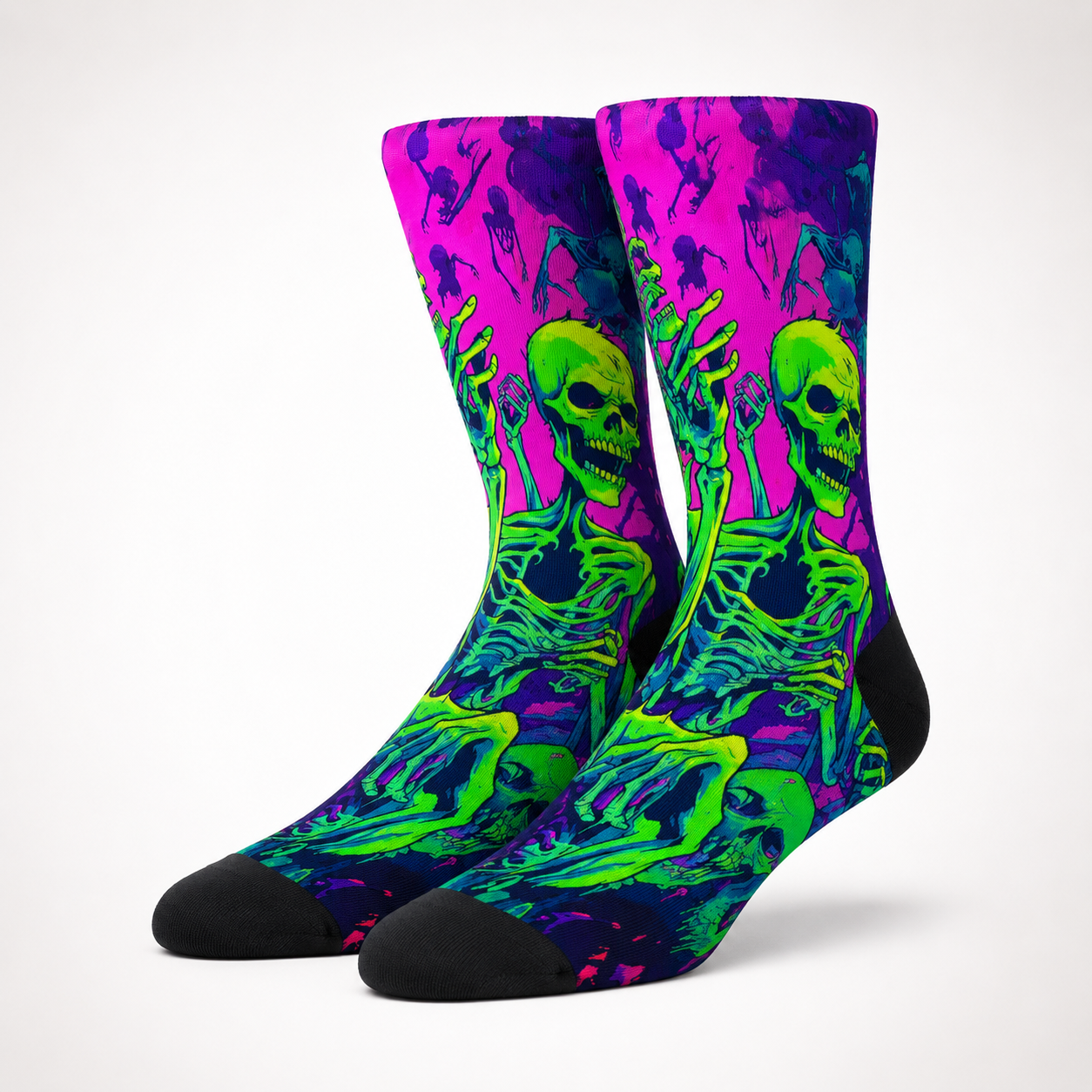 Electric Skeleton Socks