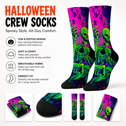 Electric Skeleton Socks