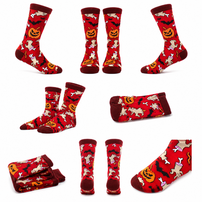 Pumpkin Panic Crew Socks